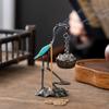 Chinese Style Incense Burner Zinc Alloy Good Symbolism Incense Holder Accessories Red-Crowned Crane Indoor Aromatherapy Gifts