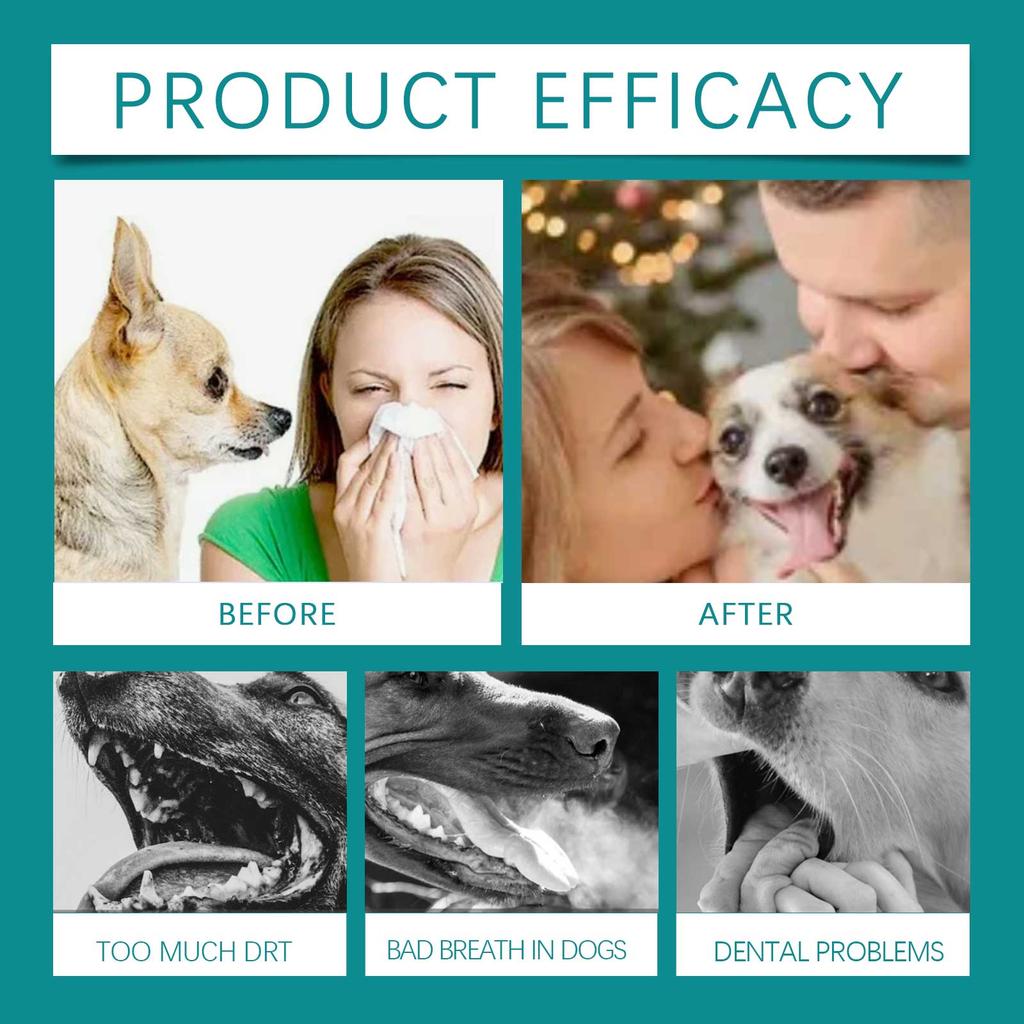 Yegbong Dog Mouthwash Caring for Your Pet's Oral Hygiene Cleans Plaque and Odor Dog Mouthwash