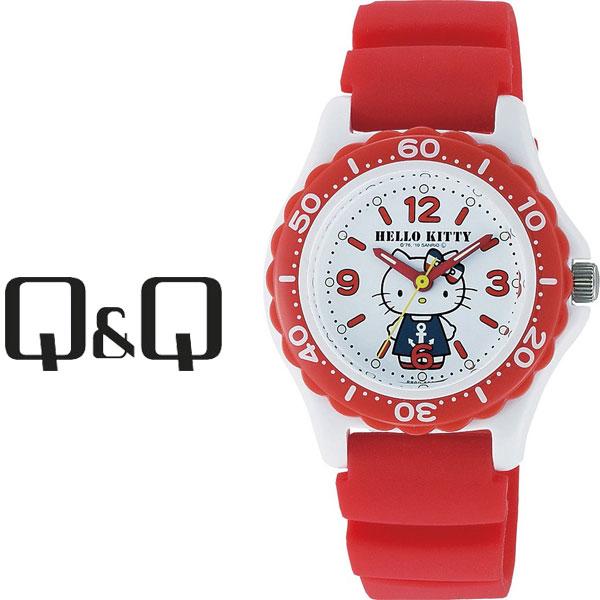 [Nekoposu Free Shipping] [Write a review and get a 1 year warranty] CITIZEN Q&Q Q&Q HelloKitty Hello Kitty Ladies Watch White x Red VQ75-232