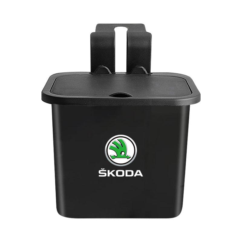 Car Seat Back Hanging Trash Can Storage Case Rear Row Organizer For Skoda Octavia MK2 MK3 2 3 A7 Fabia Karoq Kodiaq Superb Rapid Kamiq