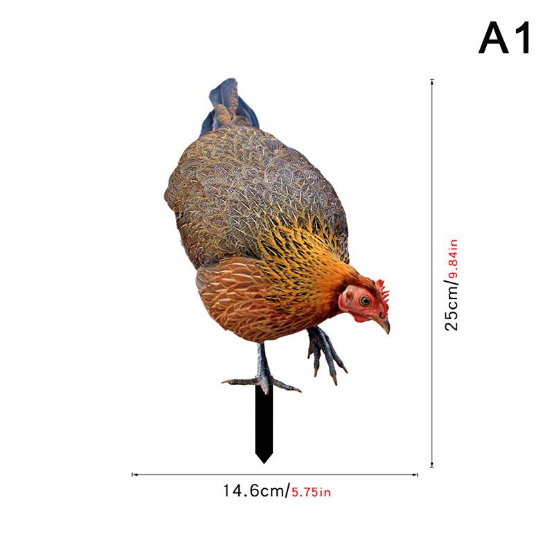 

Садовое украшение Уличная статуя курицы Влагозащитная скульптура Фигурка курицы Для украшения улицы заднего двора Фигурка A1