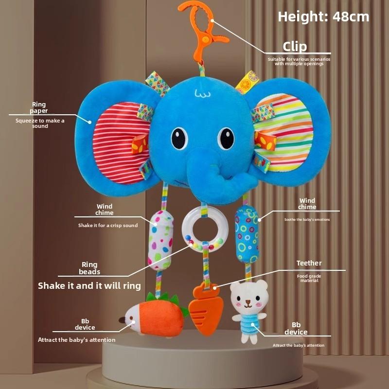 Baby Bedroom Baby Mobile With Plush Monkey Wind Chime For Crib Decor