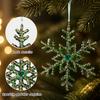 Gradient Color Snowflake Christmas Ornaments - Acrylic Decorations