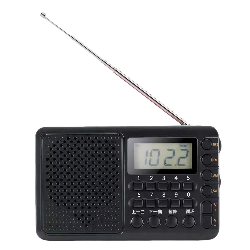 Pocket Radio with LED Screen Display MP3 Music Player Support TF Card USB Drive for Home Outdoor Gifts for Seniors Elderly