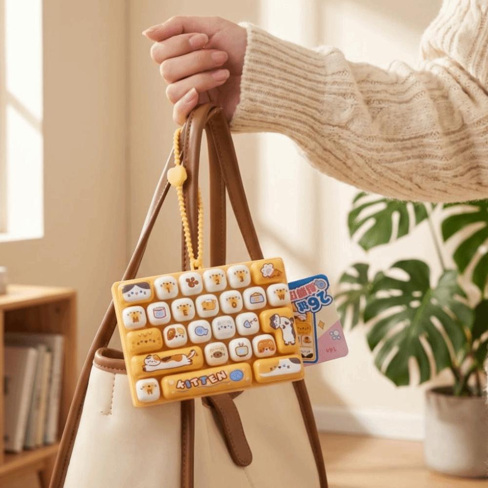 Creative Style Mini Keyboard Pendant 26 Key Keyboard Keychain  Children Use