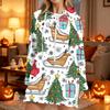 Women's Fashion Casual Long Sleeve Christmas Print Hoodie Top
