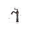 Black Standing Washbasin Tap LOLA 1