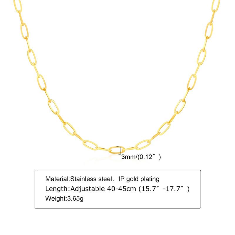 316L Stainless Steel Chain Necklace Women Girls,Stacked Necklace, Thin Link Simple Jewelry for Everyday