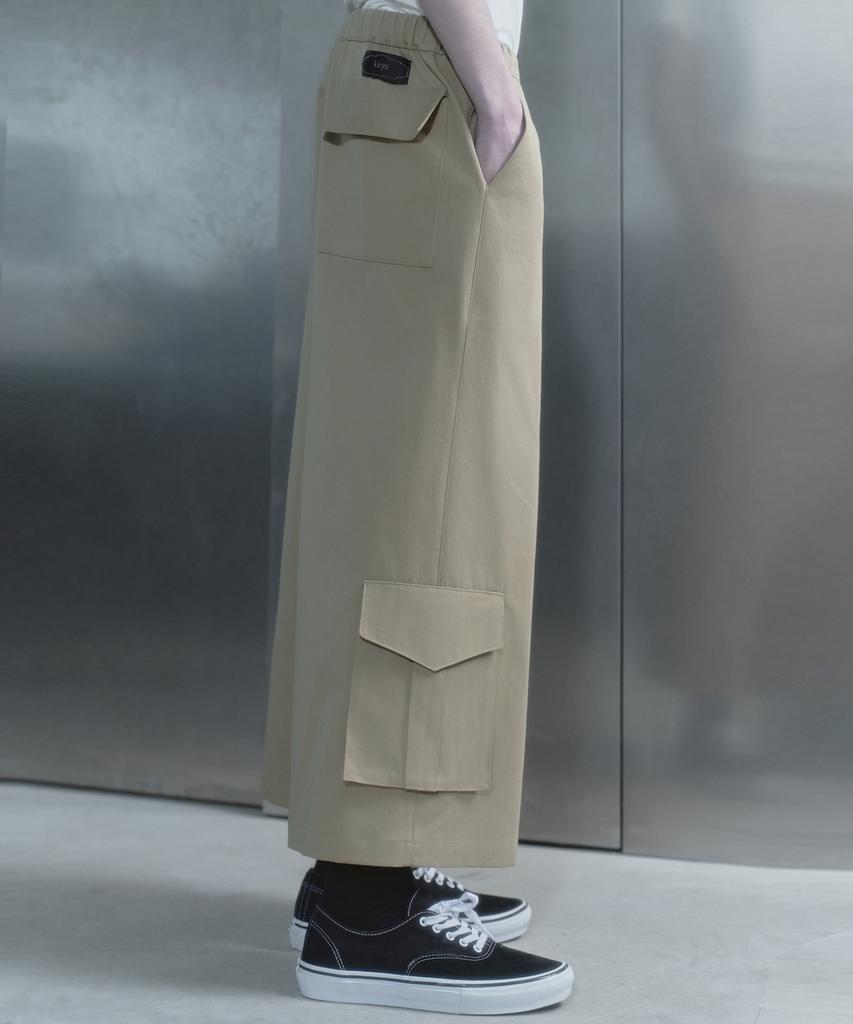 Kilyu Cargo Long Bermuda Pants_Beige