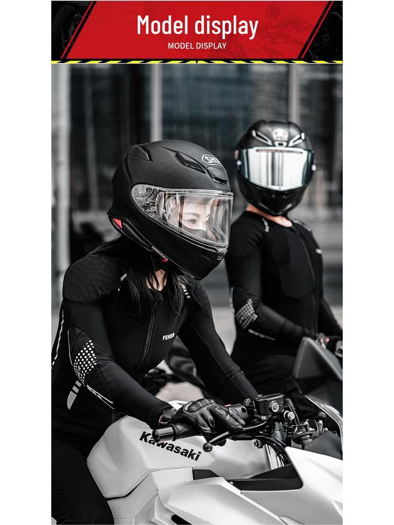 FEHER Soft Armor Summer Motorcycle Riding Suit - Breathable, Ventilated Protective Gear Top