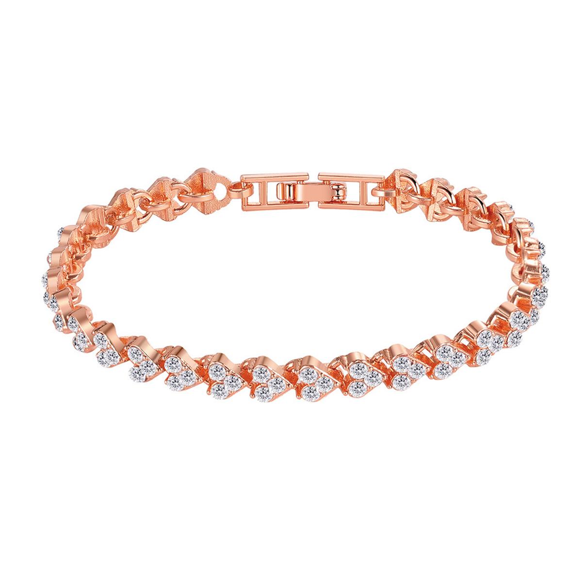 

Luxury Cubic Zirconia Crystal Tennis Bracelets for Women Men Gold Color Silver Color Bracelet Chain Jewelry Gifts 16.5cm