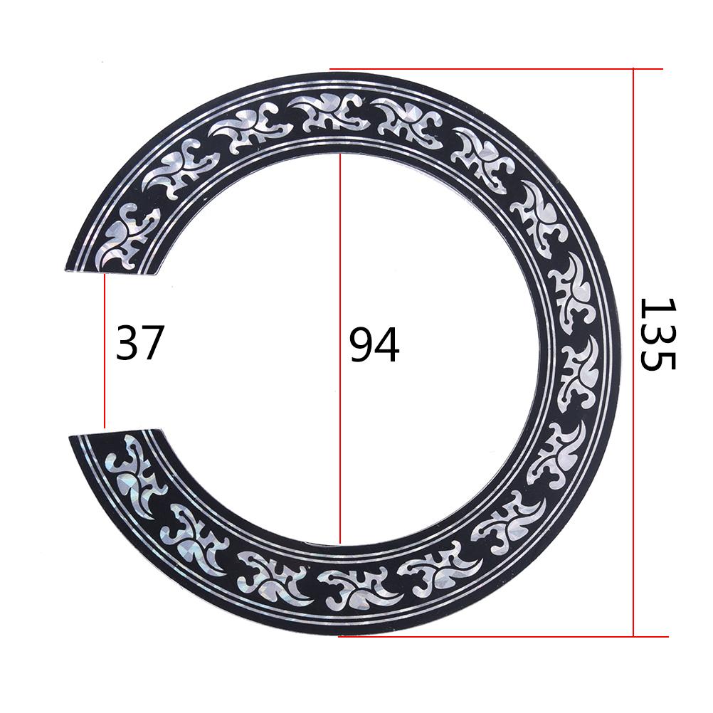 

104mm 94mm inch Size Hard PVC Guitar Circle Sound Hole Rosette Inlay