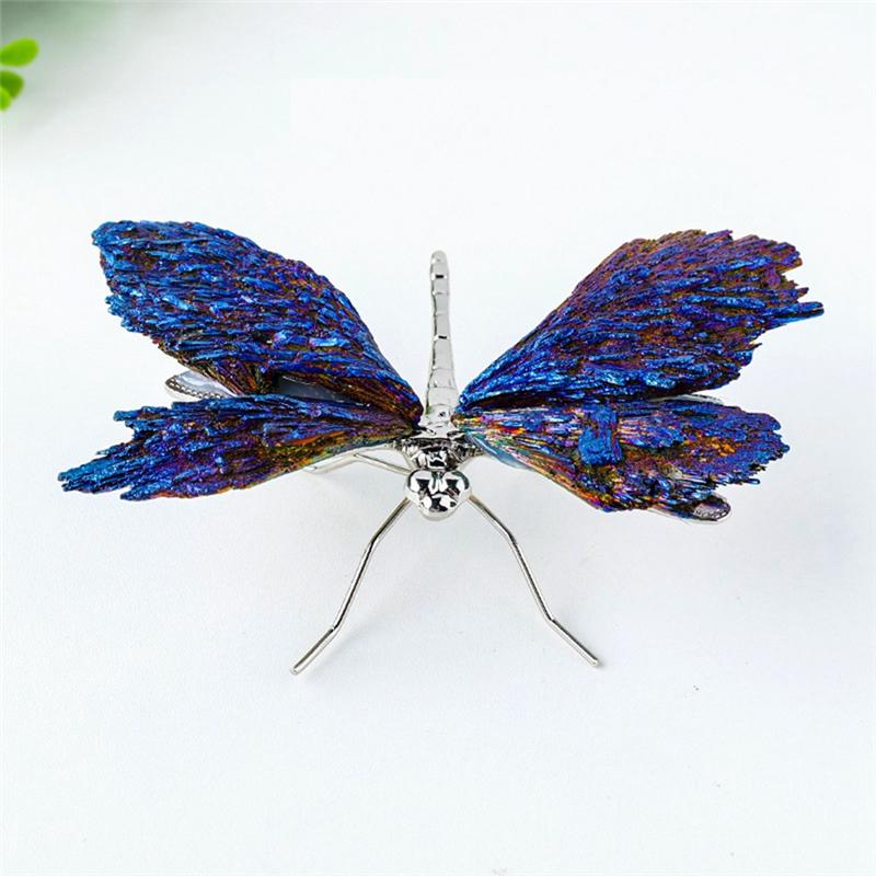 M-Moderne-Libellen-Skulptur Libellen-Dekoration Naturstein-Ornamente Handgefertigte Retro-Simulations-Libellenstatue