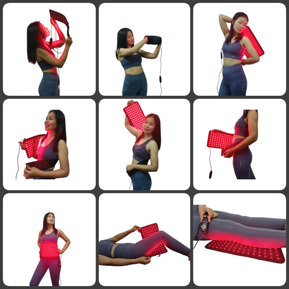 Centură portabilă pentru terapie cu infraroșu cu căldură reglabilă