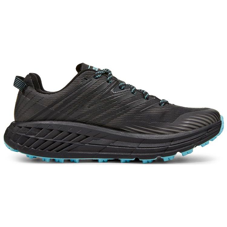 HOKA One One Round Toe Fabric Shock Absorbing Slip Resistant Durable Waterproof Low Top Running Shoes Women Sneaker Black 1106531-ADGG