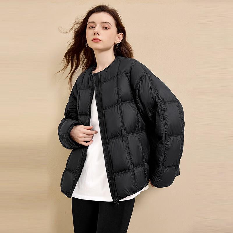 Women's Round Neck Quilted Down Jacket