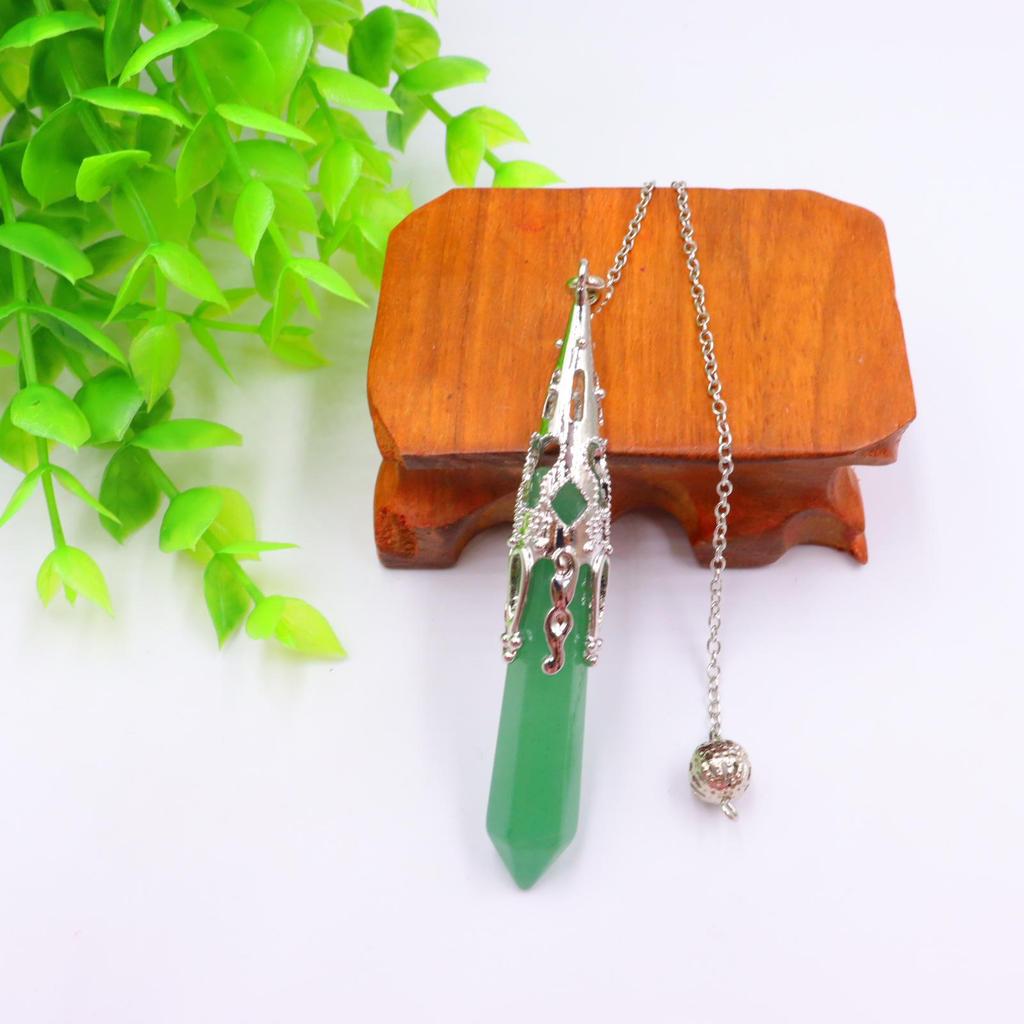 Amethyst Six-Sided Pillar Bullet Pendant Necklace for Women