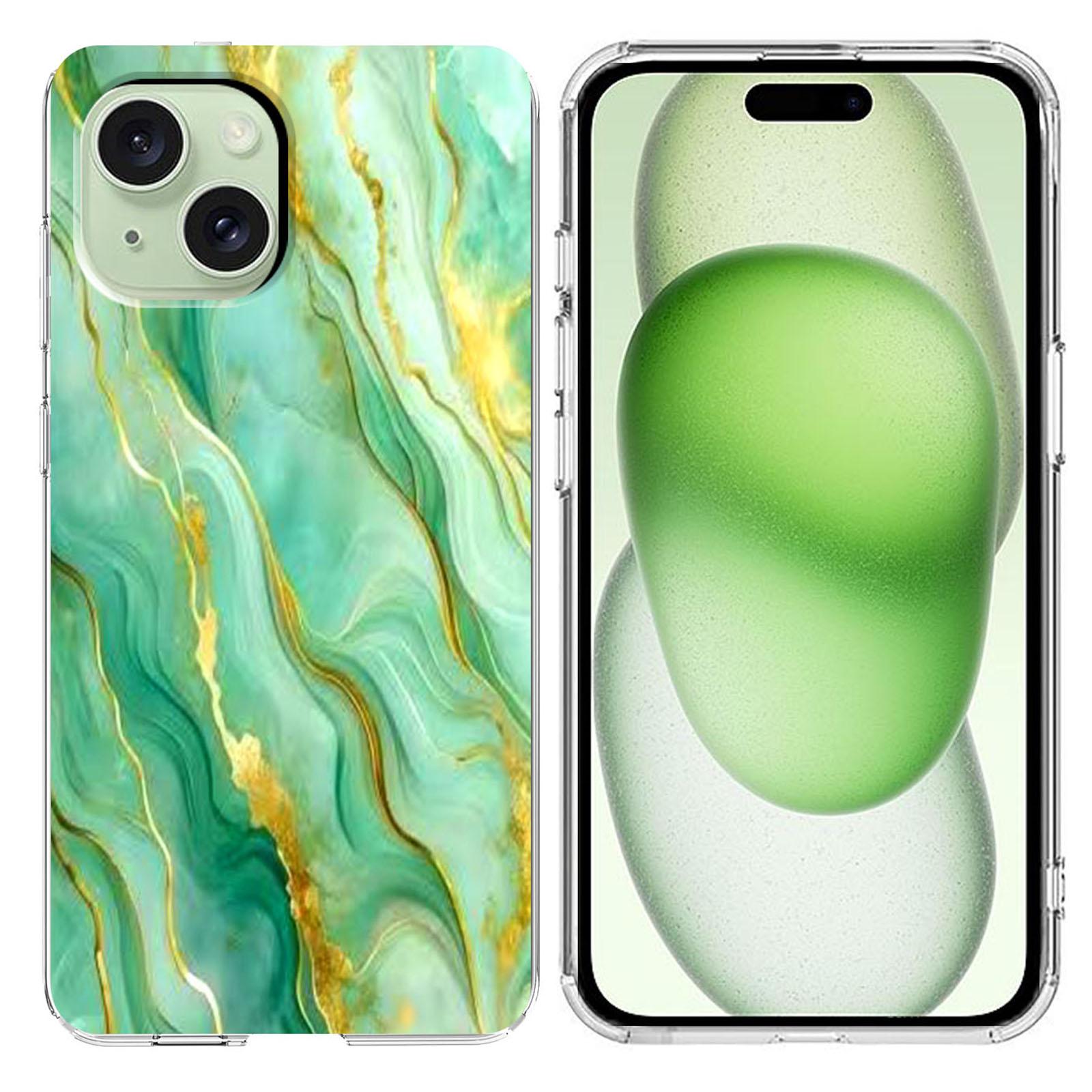 

For iPhone 15 Case Marble Pattern Printing Soft TPU Phone Cover