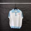 European Style Knit Patchwork Polo - Unisex Design Top