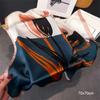 Square Lily Scarves Wrap Polyester Women Satin Hijab Fashion Silk Hair Bands  Female Accessories