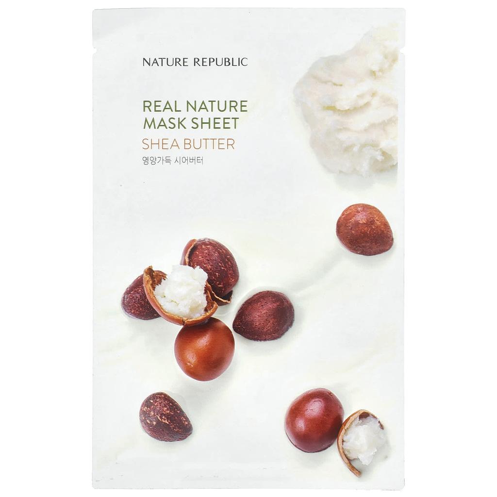 Real Nature Beauty Mask Sheet, Shea Butter, 1 Sheet, 23Ml(0.77Fl Oz)