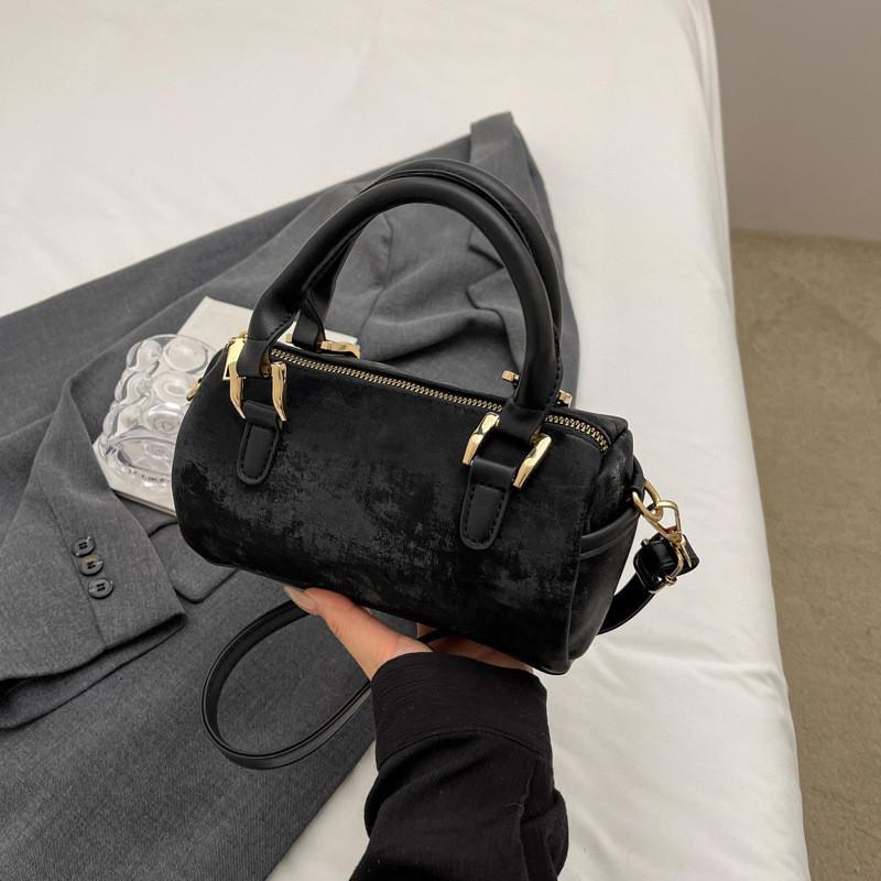 IELGY Textured Versatile Shoulder Crossbody Bag, Portable Boston Pillow Bag