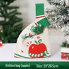 Christmas Apple Flannel Drawstring Gift Bag with Bowknot for Children's Candy