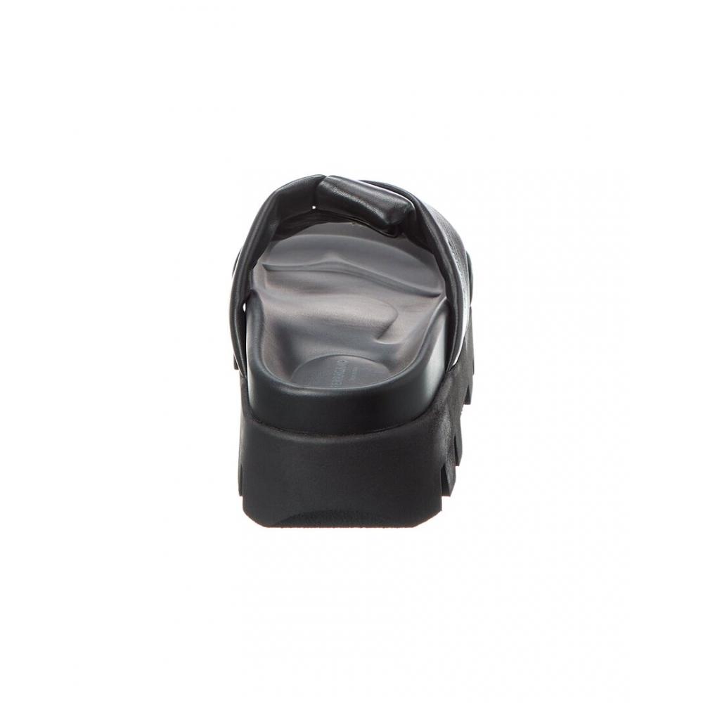 Salvatore Ferragamo Ferragamo Air Lug Leather Sandal Black