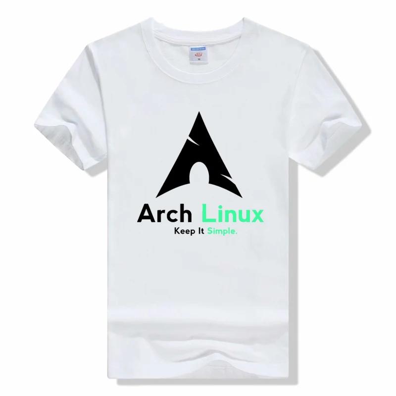 Arch Linux T Shirt Tee Shirt Short Sleeve Crewneck T-Shirts Male Harajuku Fabric Tops T Shirt O Neck tshirt