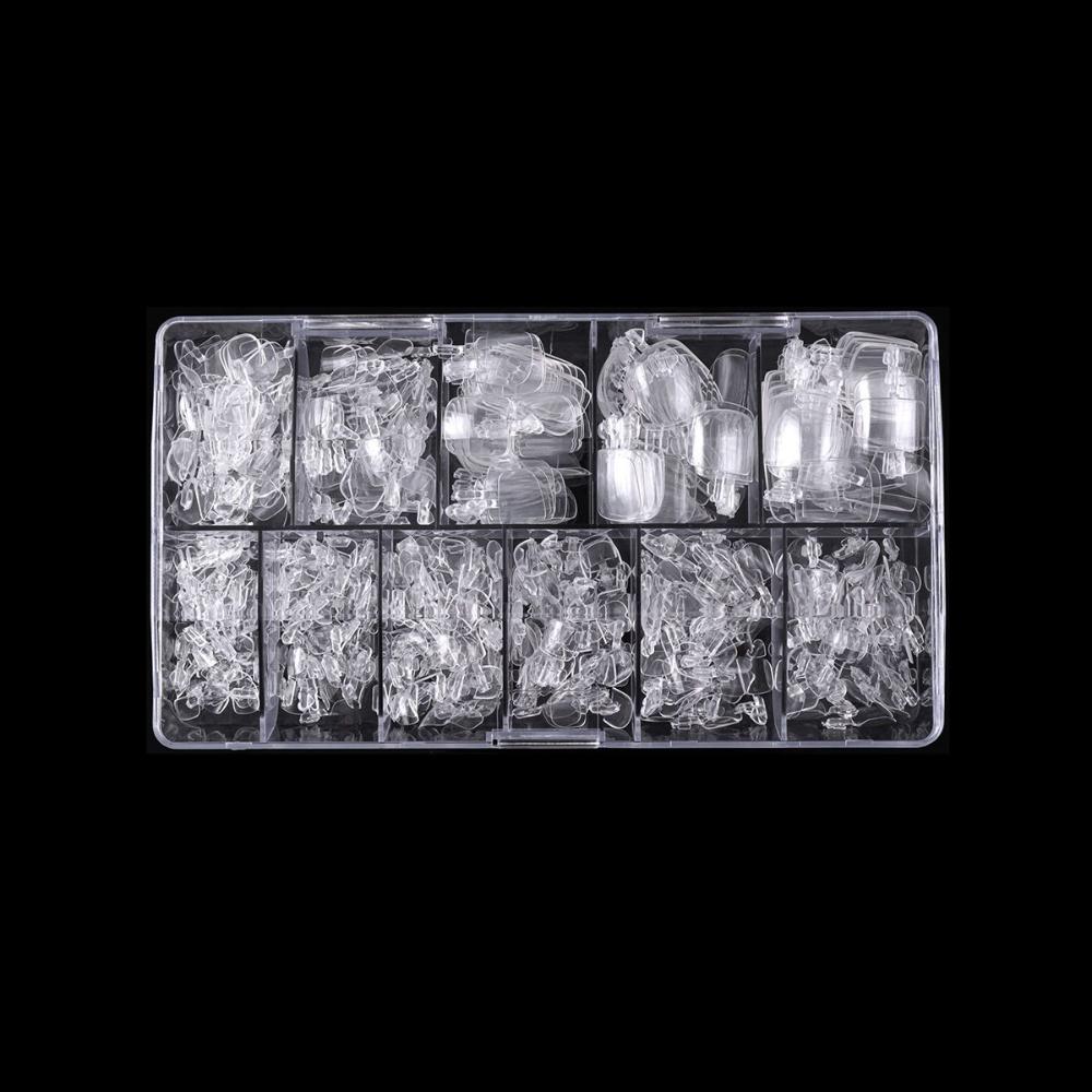 550Pcs/box Acrylic French Nail Art Decor Fake Artificial Foot Tips Toe Nails Tips False Toe Nails