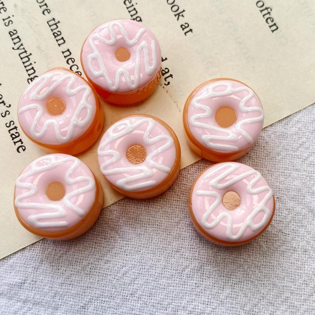 Macaron Colored Sweet Donut Glass Beads for DIY Handmade Bracelets