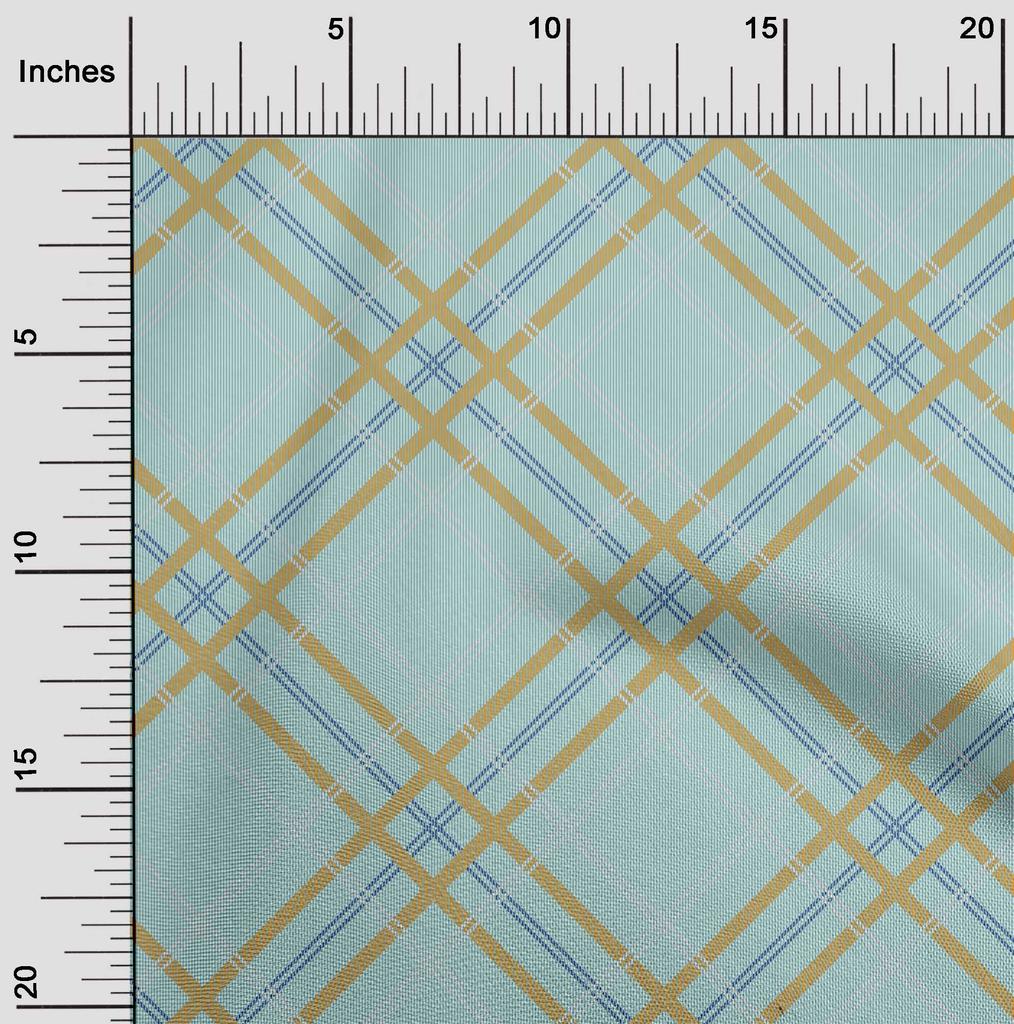 oneOone Cotton Flex Fabric Tartan Check Print Fabric BTY 40 Inch Wide
