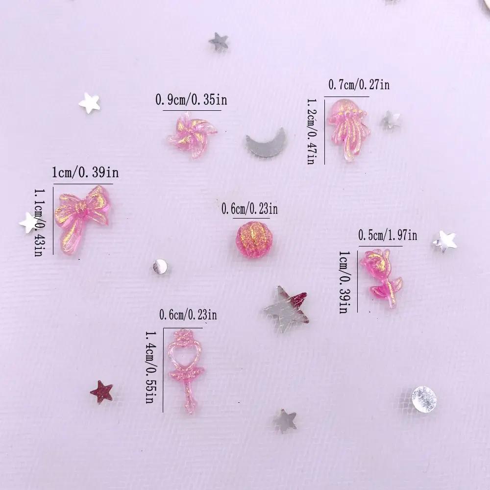 8 g Harz Mini Glitter Bunte Zauberstab Qualle Rose Kunst Nagel Flache Rückseite Strass Applikation DIY Scrapbook Schmuck Dekor