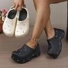 Klobige Plateau-Clogs-Sandalen Damen Sommer Weicher Dicker Boden Garten Schuhe Damen Leichte Strand-Slipper