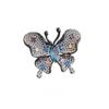 Vintage Crystal Butterfly Pins for Women Unisex Insect Brooches Banquet Party Backpack Gifts Jewelry Accessories