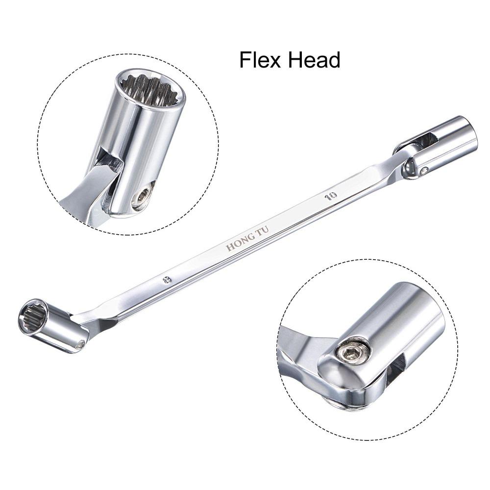 8mm × 10mm 12 Point Flexible Head Socket Wrench Shake Head Multifunctional Socket Wrench  Worker