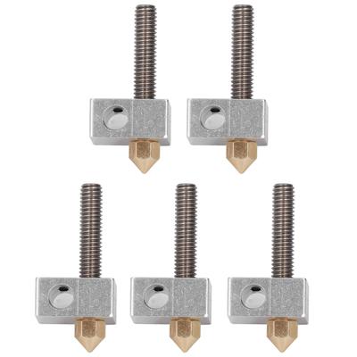 Set da 5 Hotend per Stampante 3D Ugello in Ottone Tubo della Gola Blocco Riscaldante Parti Estrusore per Anet A8 A2