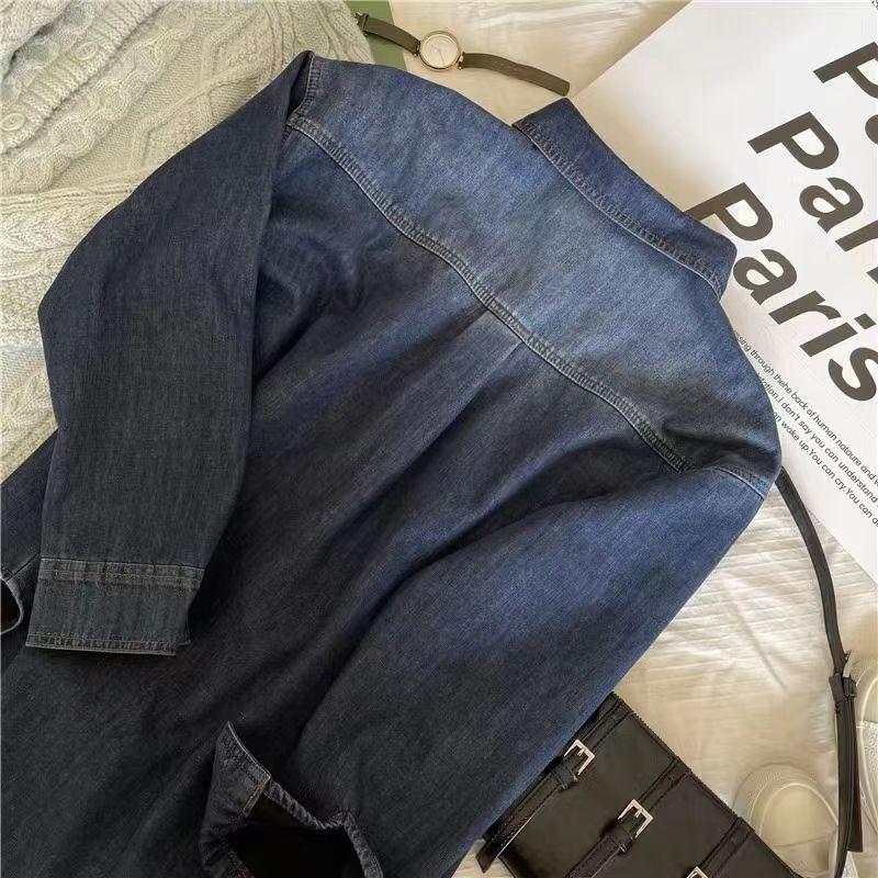 Denim Jacket Women Winter Padded Warm Shirt Double Layer Vintage Padded Warm Jacket