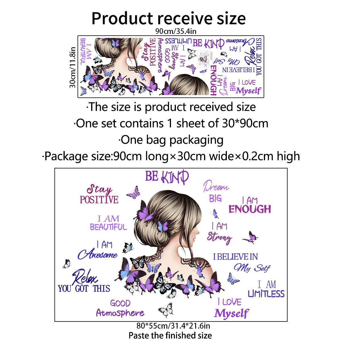 

Английская девушка, бабочка, наклейка на стену, бумага для гостиной, фон, украшение для комнаты, Наклейка на стену