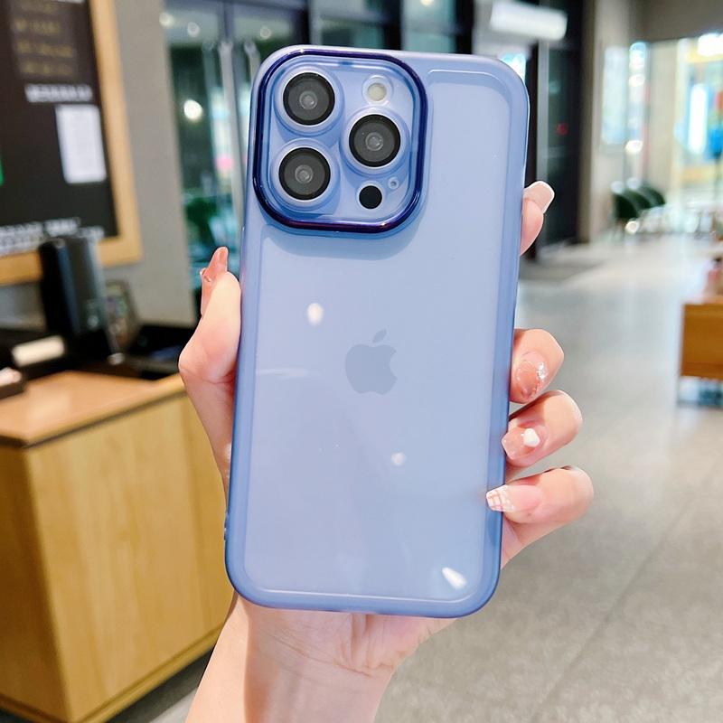 Soft Silicone Clear Case For iPhone 16 14 15 Pro 13 12 Pro Max 11 Camera Lens Protection Shockproof Transparent Phone Cover
