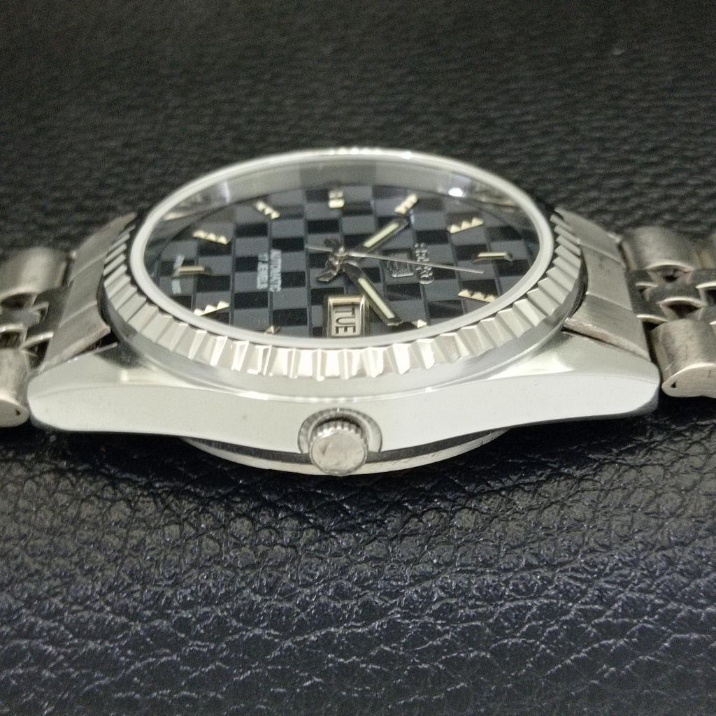 REFURBISHED SEIKO 5 AUTOMATIC MENS WATCH JAPAN MADE BLACK DIAL CUSTOM A440036-2 QV90-a440036
