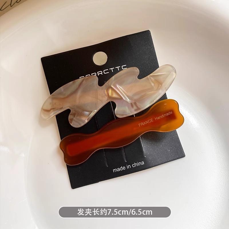2Pcs/set New Women Temperament Wave Shape Acetic Hairpins Sweet Hair Decorate Side Hair Clips Barrettes Fashion Hair Accessories