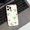 Cartoon F-Frog12 S-Strawberry Phone Case  For iPhone17,16,15,14,13,12,11 Plus,Pro Max Soft Black Cover