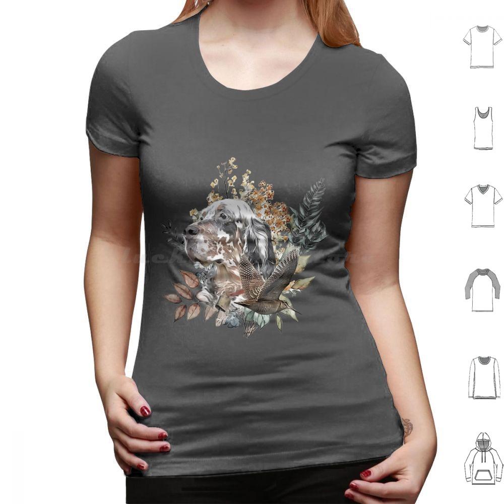 English Setter Woodcock Hunting Art T Shirt 6xl Cotton Cool Tee English Setter Woodcock Hunting Hunting Hunting Art Bird