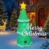 4.92FT Inflatable Christmas Tree Candy Canes Baubles Toy Yard Party Decoration Festive Gift LED Lit Xmas Supplies Home Ornament