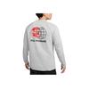 Nike Loose Fit Letter Print Crew Neck Long Sleeve T-Shirt Men Tops Gray DV9828-077