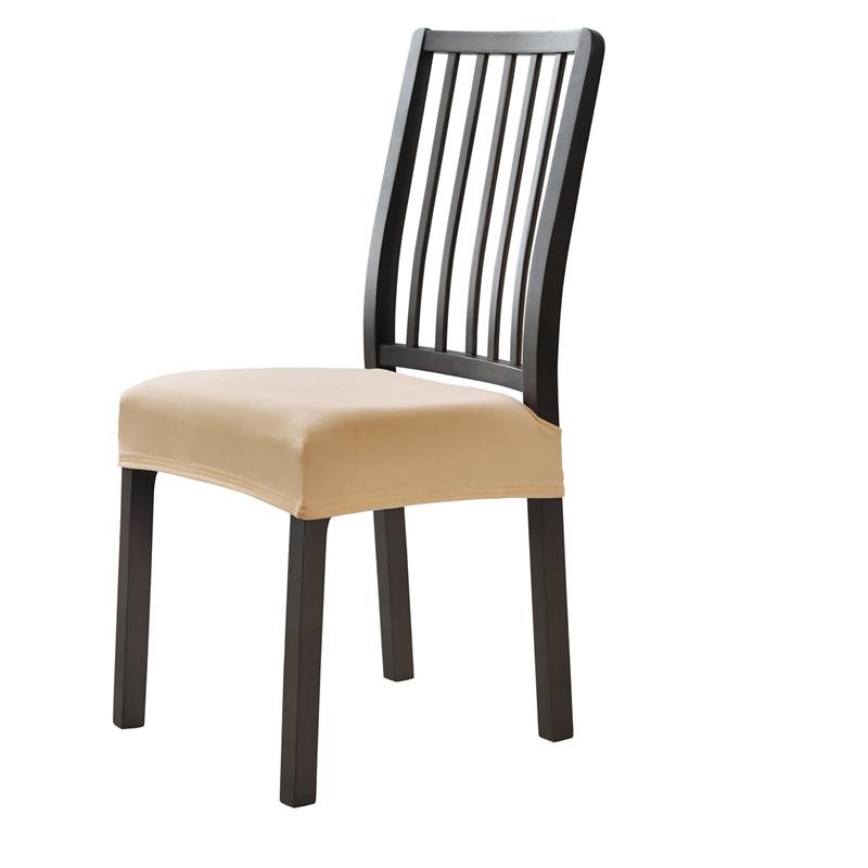 1 ks Měkký Sametový Potah Sedáku Jídelní Židle Jednobarevné Potahy na Židle Odnímatelné Protiprachové Podsedáky na Židle Slipcovers Hotel Domov