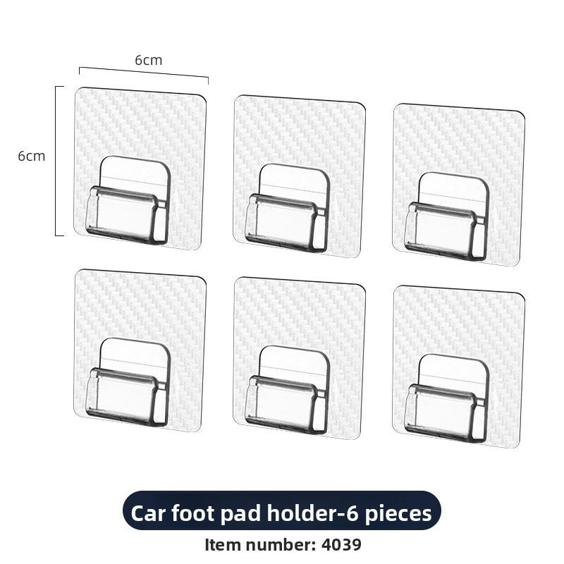 Foot Mat Vehicle Fixing Clips With Strong Adhesive And Detachable Tool Hooks