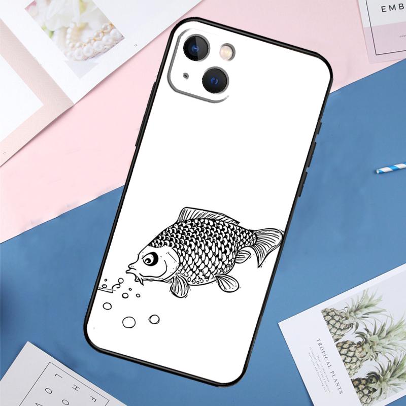 Carp Fishing Case For iPhone 14 15 16 Pro Max 11 12 13 Mini X XR XS Max Plus Phone Back Cover