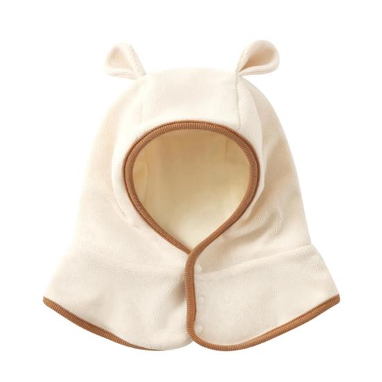 2 In 1 Toddler Winter Hat Balaclava Windproof Warm Fleece Baby Hooded Scarf with Ear for Toddlers Boys Girls